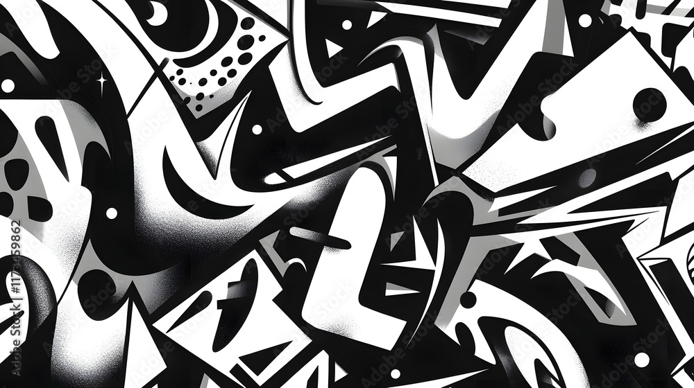 Captivating Monochrome Geometric Abstract Shapes Pattern Captivating Monochrome Geometric Abstract Shapes Pattern