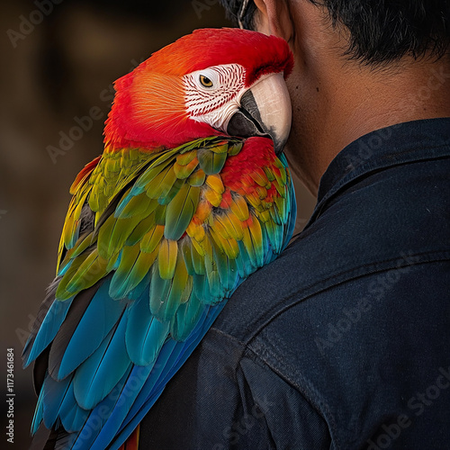 Stunning photographs of colorful parrots showcasing their vibrant feathers, unique patterns, and playful behavior. From tropical rainforest settings to close-up shots, these images capture the beauty  photo