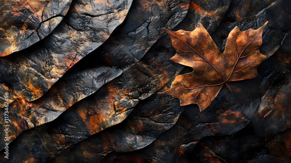 Lavasteine Leafstone. Illustration Lavasteine Leafstone. Illustration