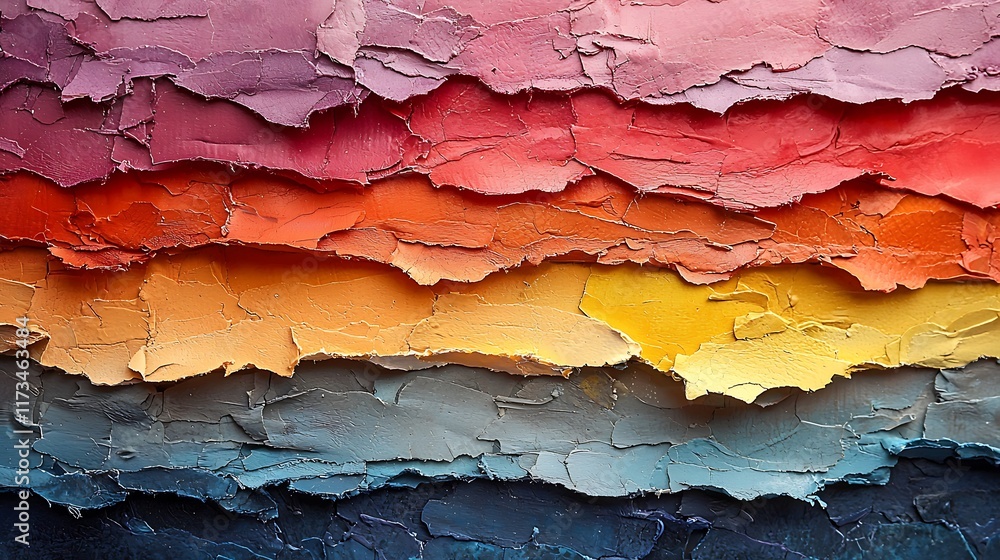 Abstract layered texture of vibrant multicolored paint. Abstract layered texture of vibrant multicolored paint.