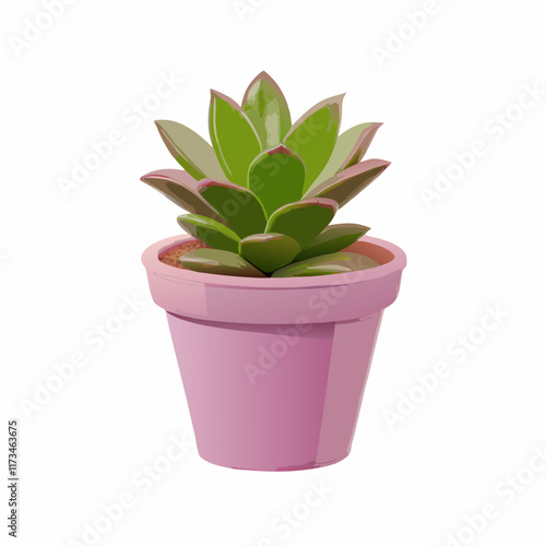Homemade flower in a pot vector  (1)