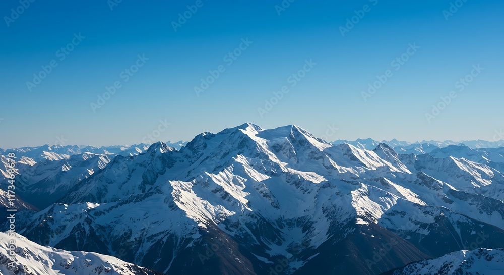 Majestic Snowy Mountain Range Winter Landscape Alps Peaks Nature Majestic Snowy Mountain Range Winter Landscape Alps Peaks Nature
