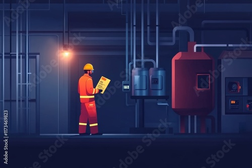 worker checking lock out tag