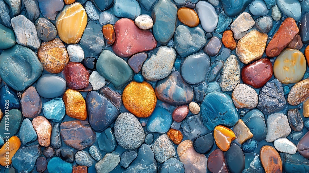 Colorful polished stones background texture. Colorful polished stones background texture.