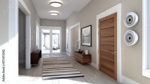 Modern and Sleek Interior Hallway with Contemporary Design Elements