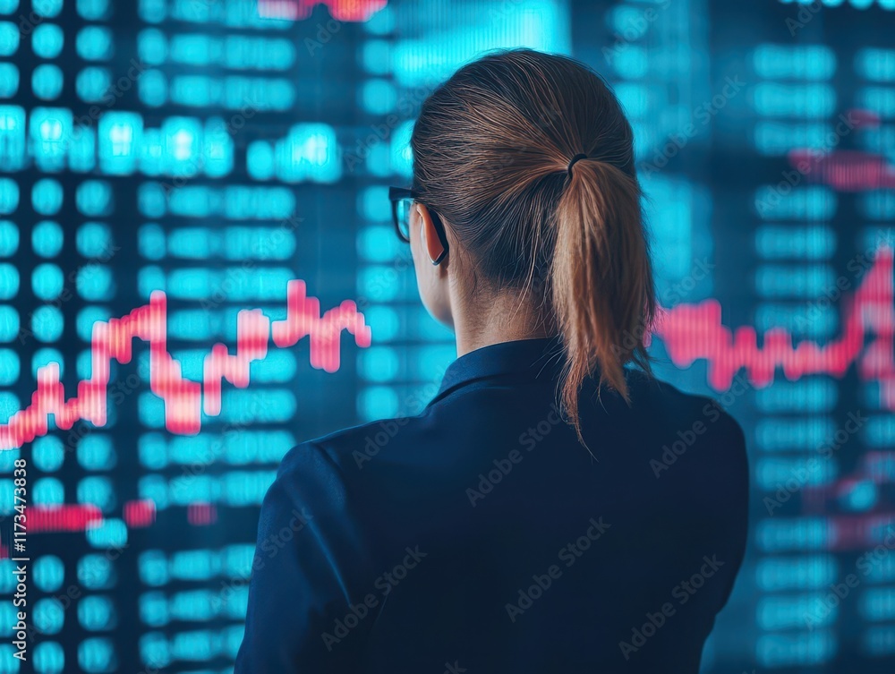 Financial analyst reviewing a holographic chart of sector performance, highlighting highperforming industries Financial analyst reviewing a holographic chart of sector performance, highlighting highperforming industries