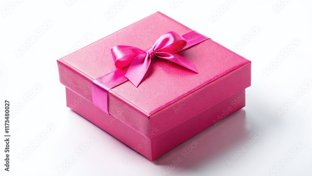 Obraz premium Pink Open Gift Box on White Background - Perfect for Packaging & Shipping