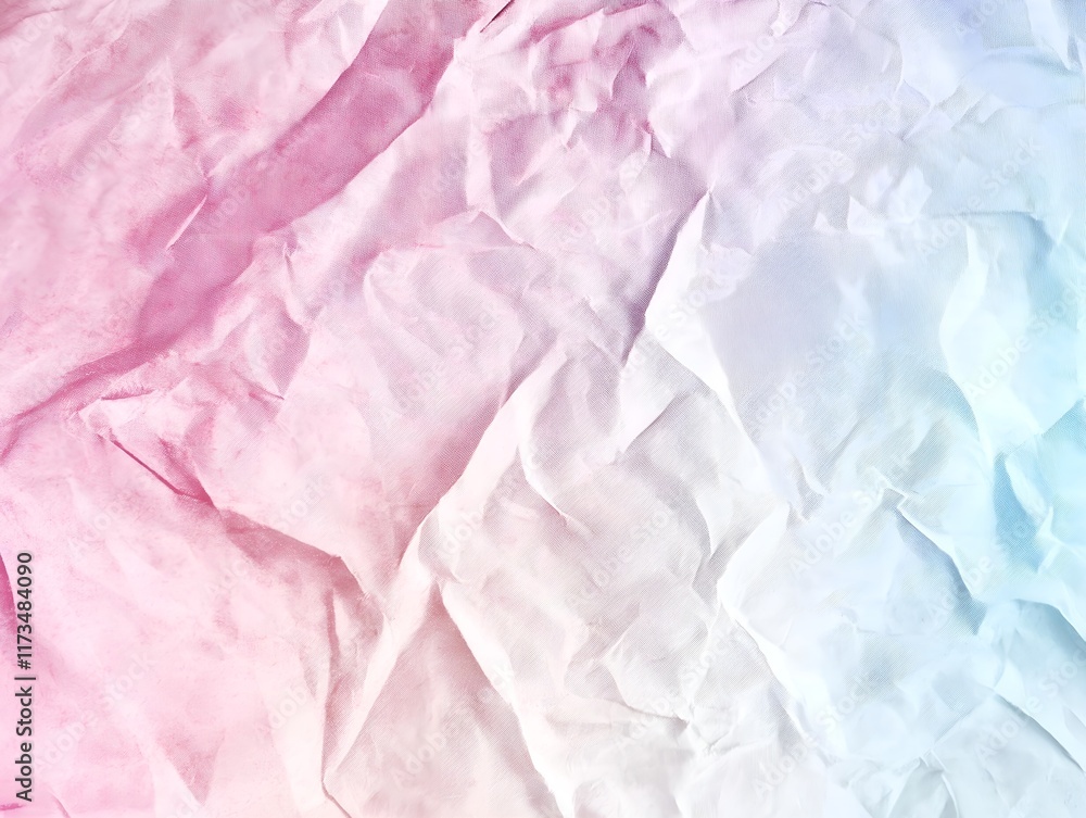 Fototapeta premium crumpled pink paper, textured background, delicate hues
