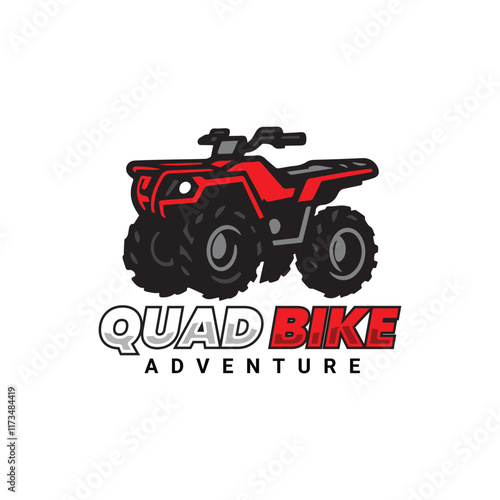 ATV Adventure Logo Bold Red and Black Design