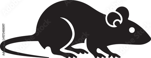 Mouse rat icon silhouette vector style