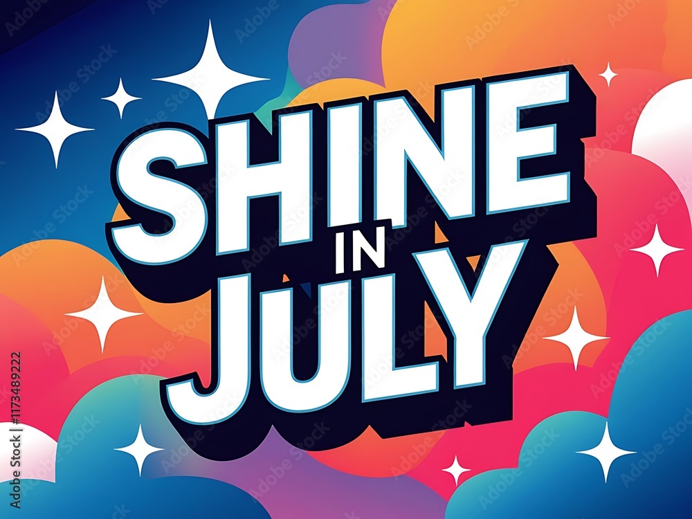 Fototapeta premium Shine In July A Colorful Summer Celebration