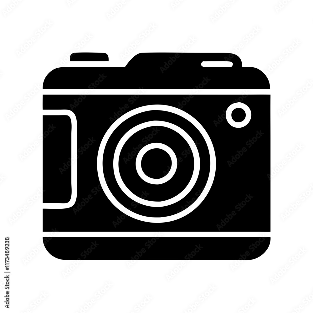 Black Camera Silhouette Design for Creative and Digital Use Black Camera Silhouette Design for Creative and Digital Use