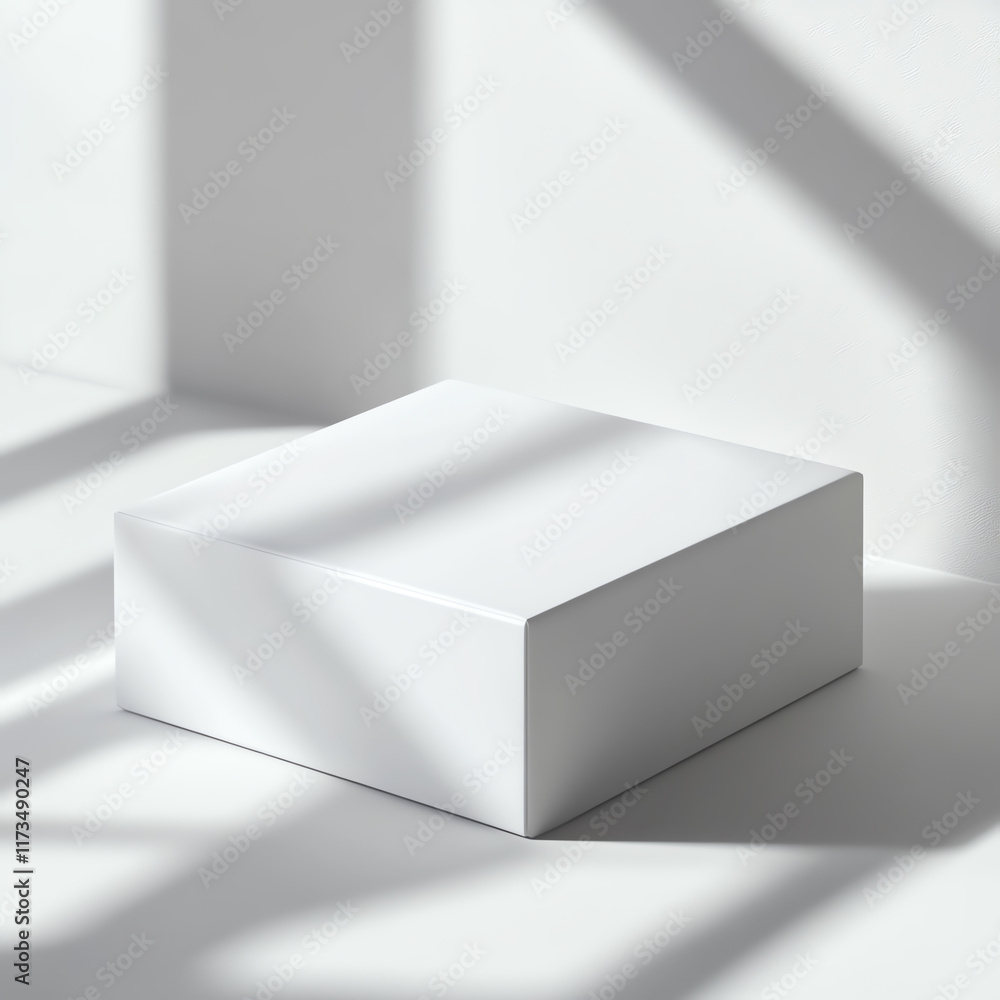 A minimalist white box on a clean surface with soft shadows, perfect for displaying products or for use in graphic design. A minimalist white box on a clean surface with soft shadows, perfect for displaying products or for use in graphic design.