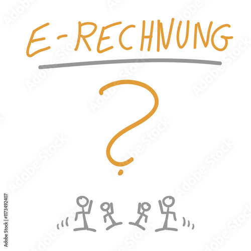 E-Rechnung Rechnung elektronisch elektronische Text Grafik Skizze Text