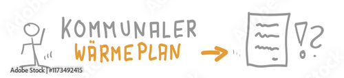Kommunale Wärmeplan Plan Banner Kommunaler