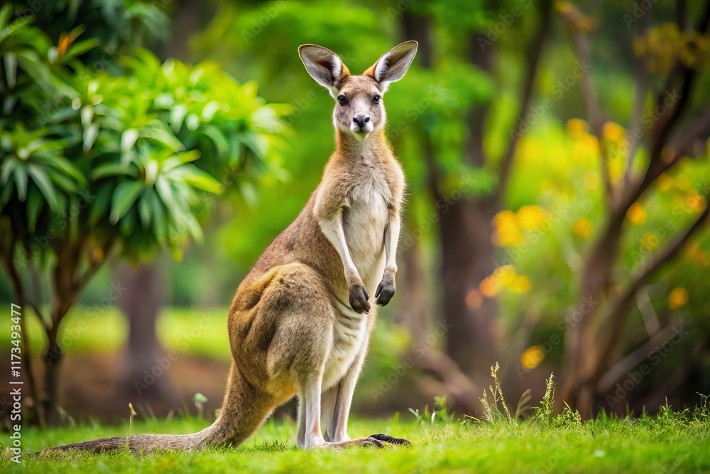 Fototapeta premium kangaroo in the grass