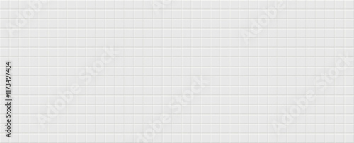Seamless texture pattern of gray tile floor or wall. Look new clean surface in top view for background. Decorative finishing material for bathroom, kitchen or laundry room. Vector illustration design.