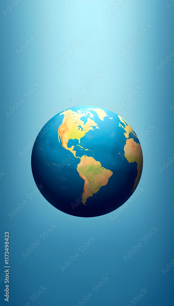 Obraz premium elegant web background with blue earth, retro style, with white tones