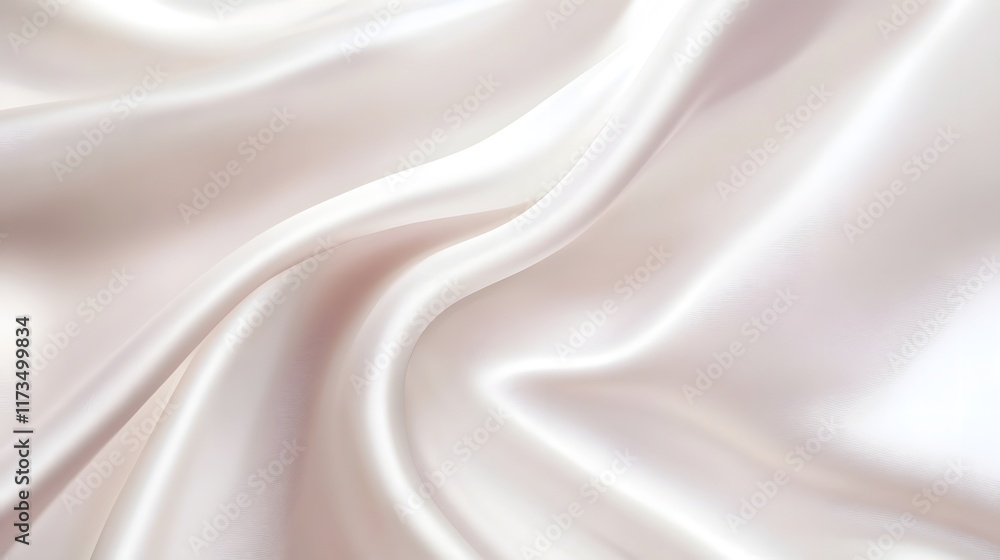 Obraz premium Flowing Smooth Beige and White Gradient Fabric Backdrop with Soft Subtle Shadows