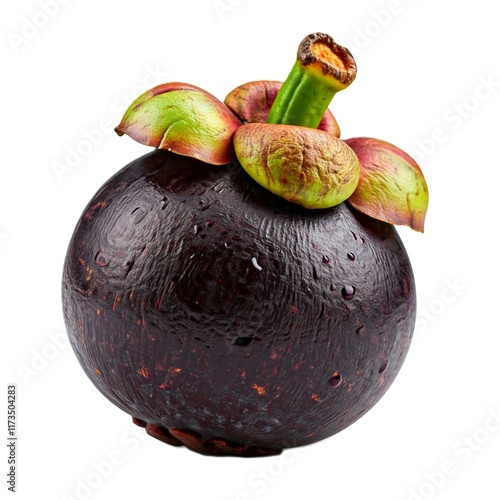 mangosteen isolated on white background photo