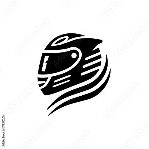 Motorcycle helmet isolated with safety and protective gear features