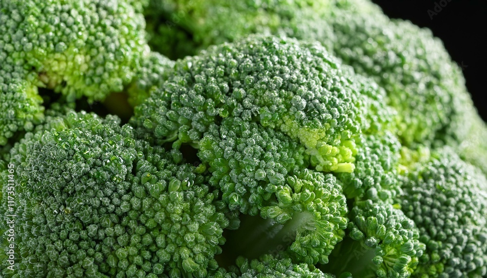 closeup macro shot of broccoli texture closeup macro shot of broccoli texture
