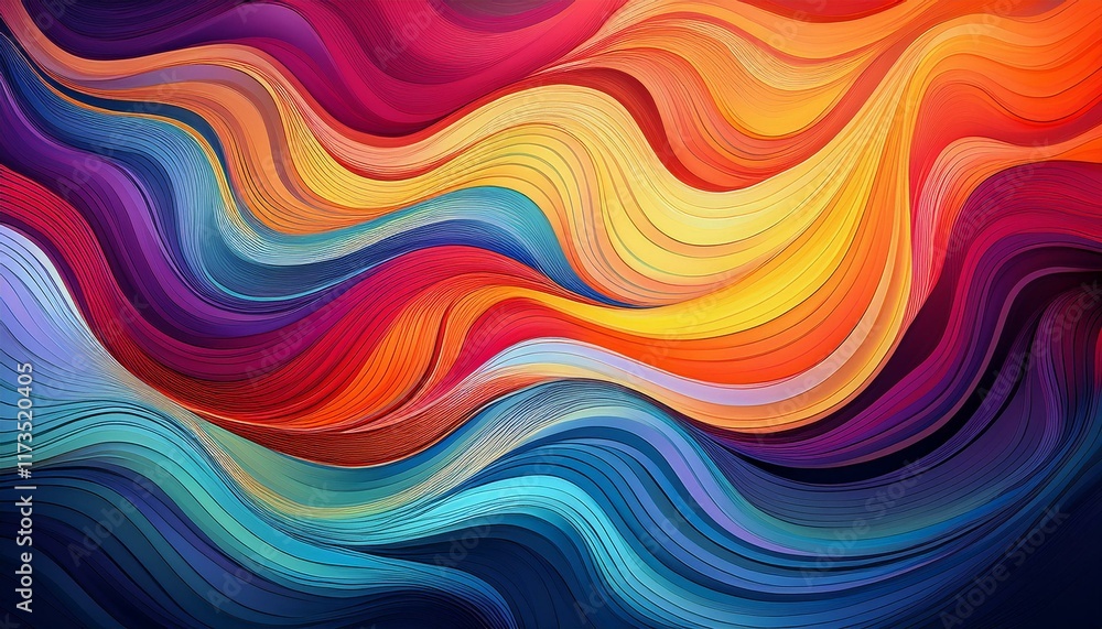 abstract waves of color blending smoothly in a vibrant flowing design abstract waves of color blending smoothly in a vibrant flowing design