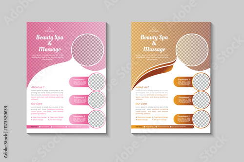 Beauty spa  treatment center  flyer template design