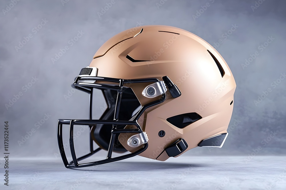 Fototapeta premium Stylized of a Retro Futuristic Football Helmet for Commercial Photography