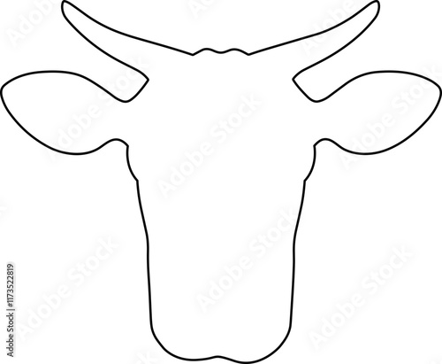 Cow silhouette design illustration