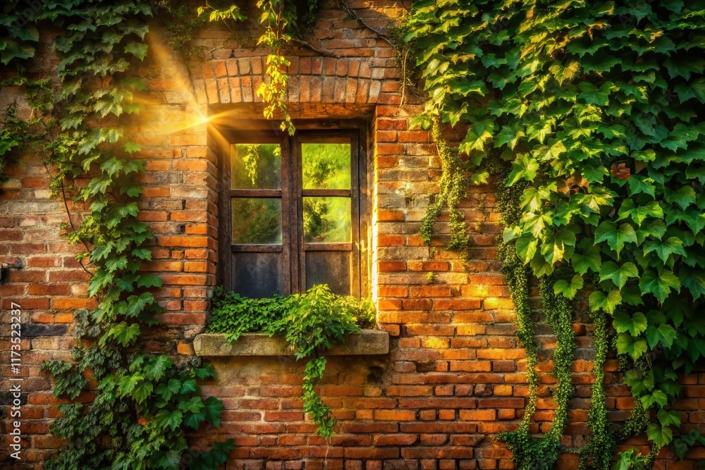 Rustic Charm: Weathered Old Wall with Window, Candid Photography Rustic Charm: Weathered Old Wall with Window, Candid Photography
