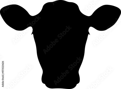 Cow silhouette design illustration