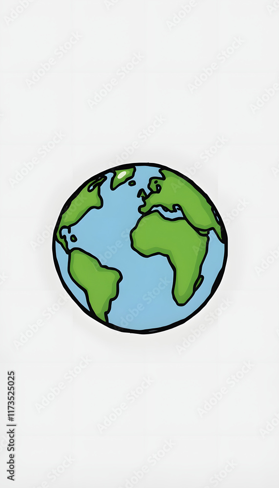 doodle symbol of planet earth, with white tones doodle symbol of planet earth, with white tones