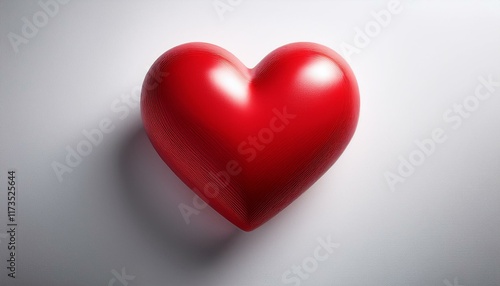 Wallpaper Mural vibrant red heart prominently displayed on a clean white background creating a striking visual contrast with the red heart as the focal point of this engaging composition Torontodigital.ca