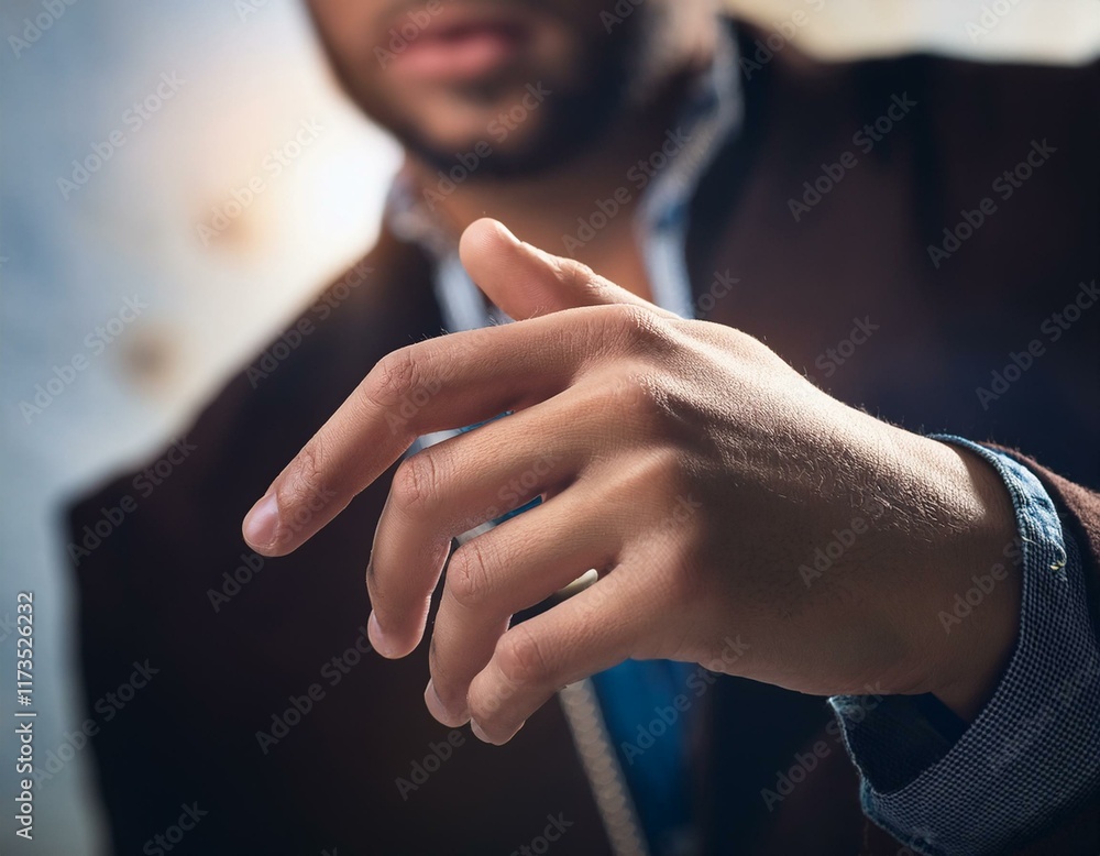 Fototapeta premium close up of hand