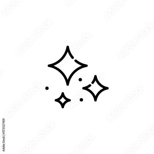 Sparkle flat vector icons. Shine flat vector icons. Glow flat vector icons