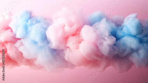 Soft pastel-colored cotton candy background -