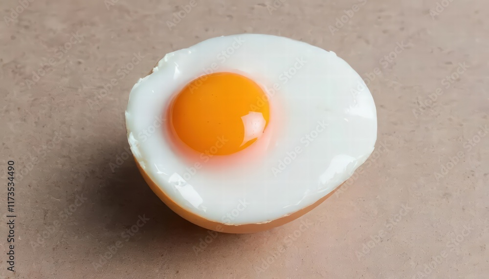 Close-up of a perfectly cooked sunny-side-up egg. Close-up of a perfectly cooked sunny-side-up egg.