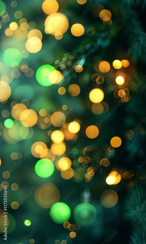 Soft, Blurred Light Effect with Green Bokeh Lights on a Black Background Soft, Blurred Light Effect with Green Bokeh Lights on a Black Background