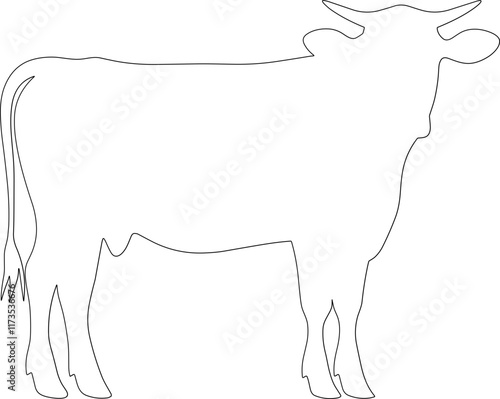 Cow silhouette design illustration