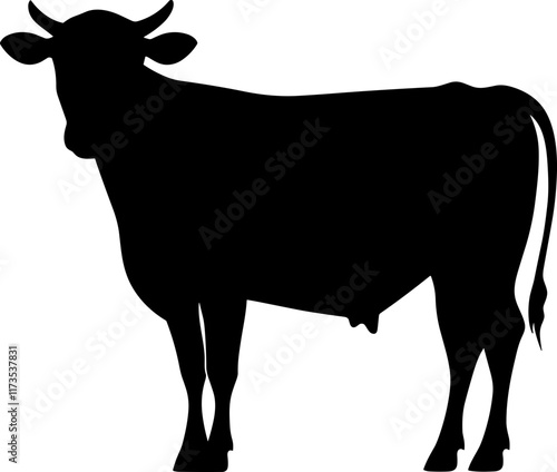 Cow silhouette design illustration