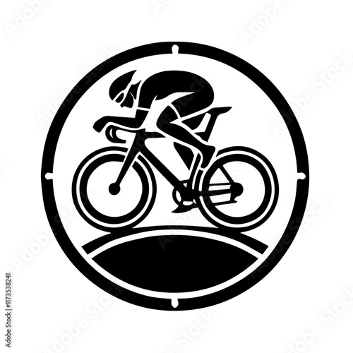 silhouette of a cyclist