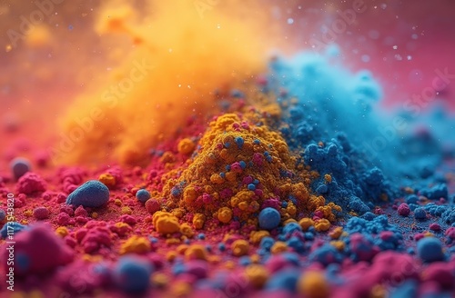 Vibrant Color Powder Explosion  photo