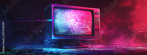 Wallpaper Mural Cyberpunk CRT-Kunstwerk Torontodigital.ca