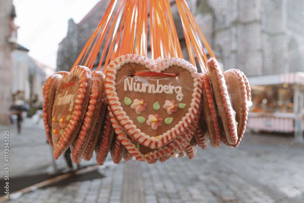 custom made wallpaper toronto digitalGingerbread hearts at the Christkindlmarkt Christmas Market - Nuremburg Germany