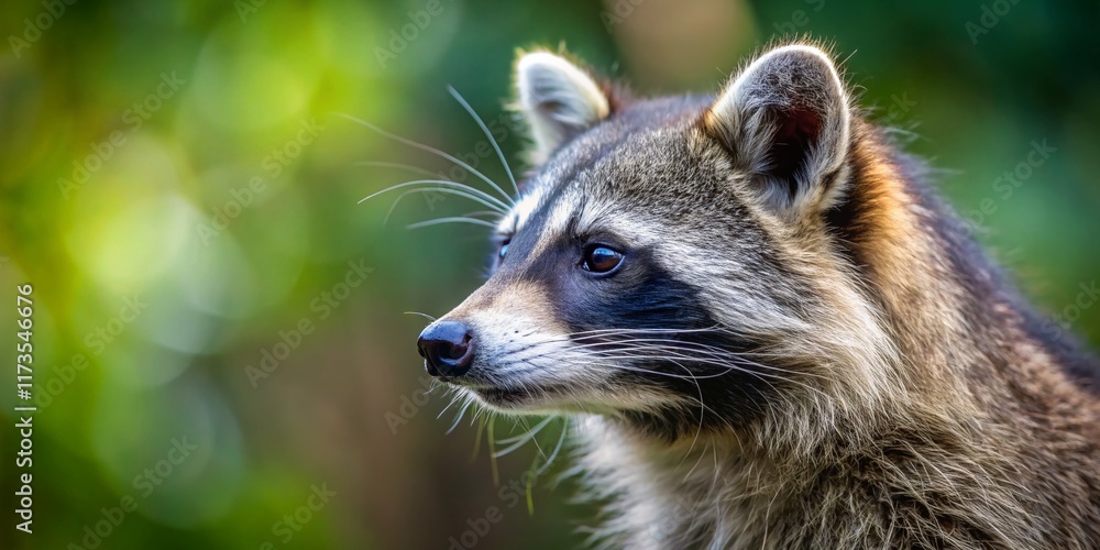Side Profile Raccoon Portrait: Wildlife Photography Stock Image Side Profile Raccoon Portrait: Wildlife Photography Stock Image
