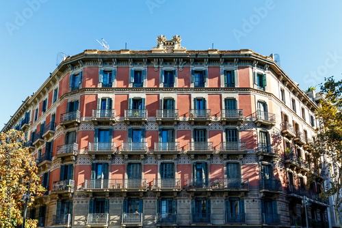 Photography Facade of an apartment building in Modernismo style in El Eixample, Barcelona, S