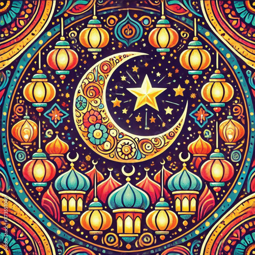 Ramadan Kareem vector fasting month for muslims all over the world