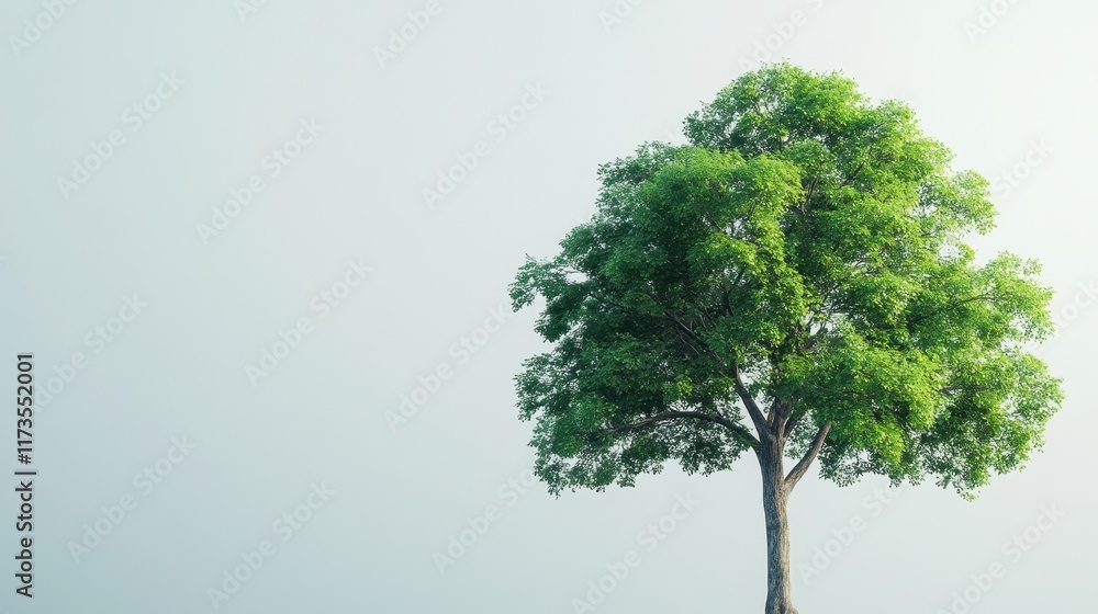 A tree stands alone in a field of white A tree stands alone in a field of white