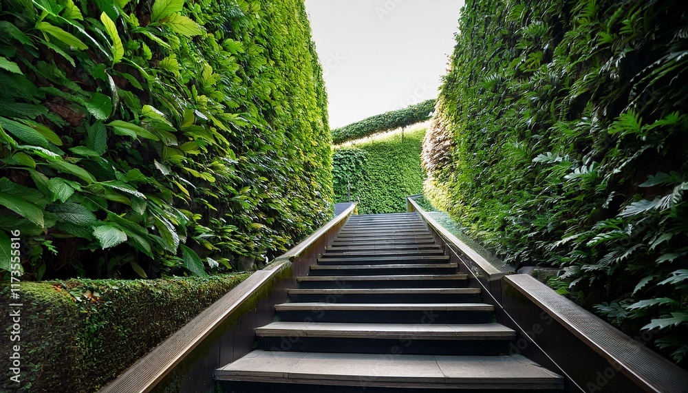a stunning living staircase discover the beauty of a vertical garden with a unique leaf covered stairway design a stunning living staircase discover the beauty of a vertical garden with a unique leaf covered stairway design